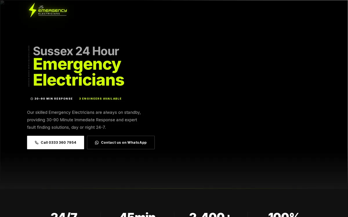 JS Emergency Electricians website