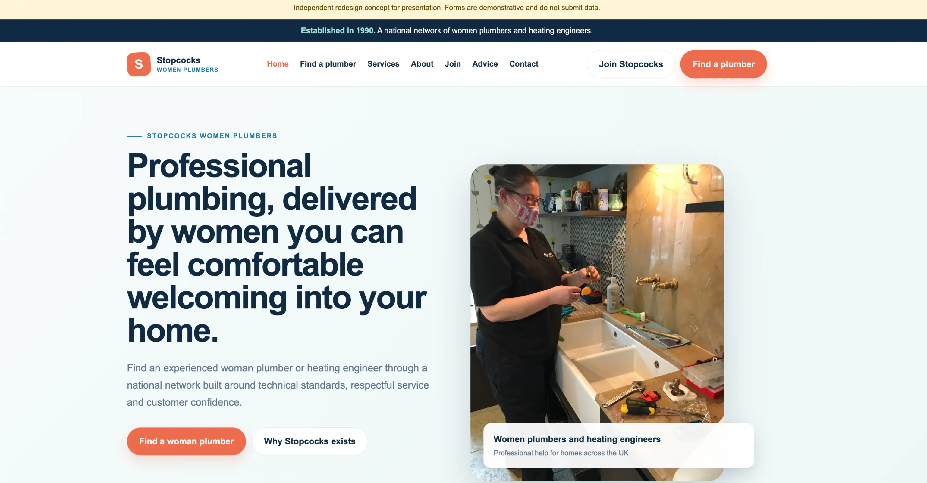 Stopcocks Women Plumbers website